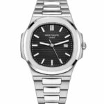 Patek Black Dial Stainless Steel Watch – Luxury Date Display Edition