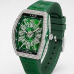 F.R.M Luxury Diamond Watch | Premium Leather Strap | Green, Blue & Black